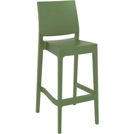 Resin Bar Stool, Olive Green