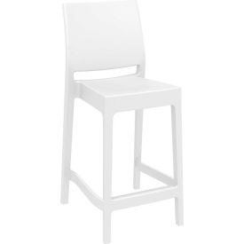 Resin Bar Stool, White