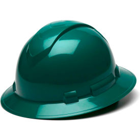 Full Brim Hard Hat 6-Point Ratchet Suspension - Green