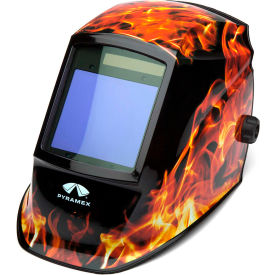 Leadhead Auto-Darkening Welding Helmet - Manual, 98x87mm, Flame