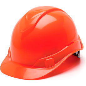Cap Style Hard Hat, Hi-Vis Orange, 6-Point Ratchet Suspension