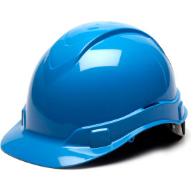 Cap Style Hard Hat, Light Blue, 4-Point Ratchet Suspension