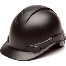 Cap Style Hard Hat, Matte Black Graphite Pattern, 4-Point Ratchet Suspension