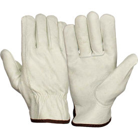Value Cow Leather Driver Gloves with Keystone Thumb, Size XL