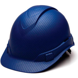 Cap Style Hard Hat, Matte Blue Pattern, 4-Point Ratchet Suspension