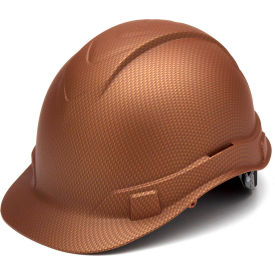 Cap Style Hard Hat, Matte Copper Pattern, 4-Point Ratchet Suspension