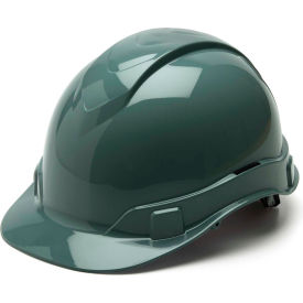 Cap Style Hard Hat, Slate Gray, 4-Point Ratchet Suspension