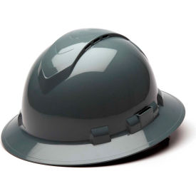 Vented Full Brim Hard Hat, Slate Gray Pattern, 4-Point Ratchet Suspension