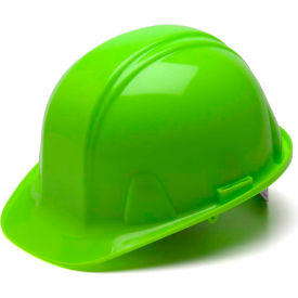 Hard Hat, Hi-Vis Lime, Standard Shell 4-Point Snap Lock Suspension