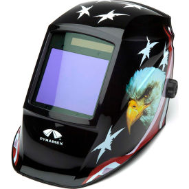 Leadhead Auto-Darkening Welding Helmet - Manual, 98x87mm, American Eagle