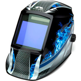 Leadhead Auto-Darkening Welding Helmet - Manual, 98x87mm, Fire Metal