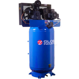 Two Stage Piston Air Compressor, 5 HP, 80 Gal., 1 Phase, 230V