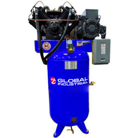 Two Stage Piston Air Compressor, 10 HP, 80 Gal., 1 Phase, 230V