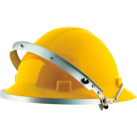 Aluminum Face Shield Carrier For Full Brim Hats, Silver, Pack of 48