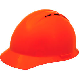 Americana Vented Cap with Accessory Slots, 4-Point Slide-Lock Suspension, Hi-Viz Orange