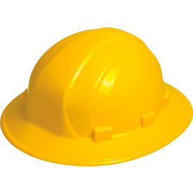 Omega II Full Brim Hard Hat, 6-Point Mega Ratchet Suspension, Yellow