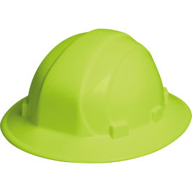 Omega II Full Brim Cap, 6-Point Slide-Lock Suspension, Hi-Viz Lime