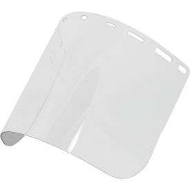 Face Shield, PETG, 8"L x 15-1/2"W x 3/8" Thick, Clear, Pack of 100