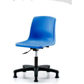 Polypropylene Shell Chair, Desk Height w/ Stationary Glides, Blue
