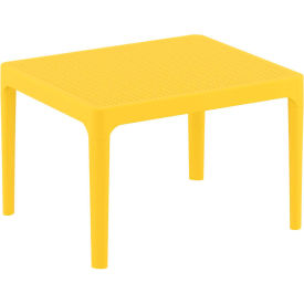 24" Outdoor Resin Side Table, Yellow