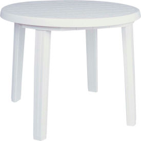 Siesta Sunny 35.5" Resin Round Dining Table, White
