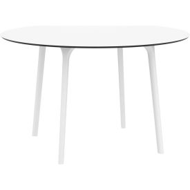 Siesta Maya 47" Round Dining Table with Laminated Top, White