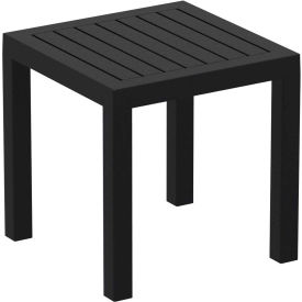 Siesta Ocean Square Resin Side Table, Black