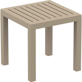 Siesta Ocean Square Resin Side Table, Dove Gray