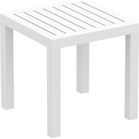Siesta Ocean Square Resin Side Table, White