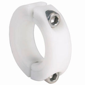 Nylon Two-Piece Clamping Collar, 1/2", Acetal