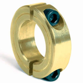 Corrosion Resistant Two-Piece Clamping Collar, 5/8", Yellow Zinc Dichromate