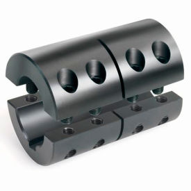 Two-Piece Clamping Couplings Recessed Screw w/Keyway, 5/8", Black Oxide Steel