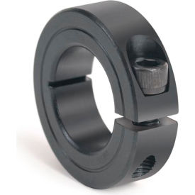 One-Piece Clamping Collar, 1-1/2", Black Oxide Steel