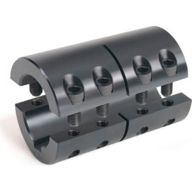 Metric Two-Piece Standard Clamping Couplings with Keyway, 25mm, Black Oxide Steel