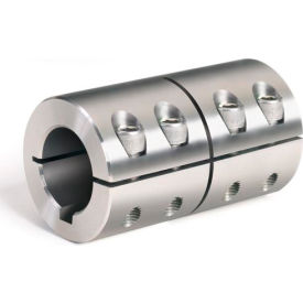 One-Piece Industry Standard Clamping Couplings w/Keyway, 1-1/4", Stainless Steel