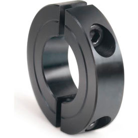 Two-Piece Clamping Collar Recessed Screw, 1-1/4", Black Oxide Steel