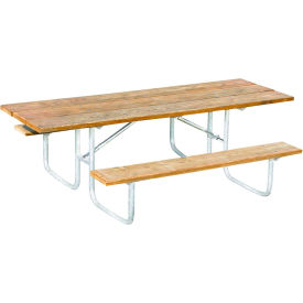 UltraSite 8' Rectangular Picnic Table, ADA Compliant, Pressure Treated Pinewood