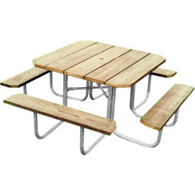 48" Square Picnic Table, Pressure Treated Pinewood