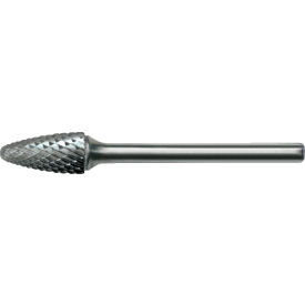 6.35mm x 12.7mm Double Cut Round Nose Tree Bur