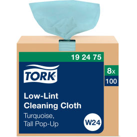 Low-Lint Cleaning Cloth, 9"x16-1/2", Turquoise, 100/Box, 8 Boxes/Carton