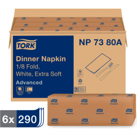 Advanced Dinner Napkin, 3-Ply, 17"W x 16-1/8"D, White, 1740/CT