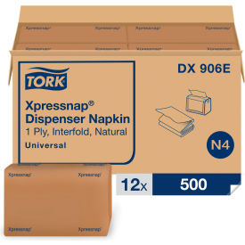 Xpressnap Interfold Dispenser Napkins, 2-Ply, Bag-Pack, 13"x 8-1/2", Natural, 500/Carton