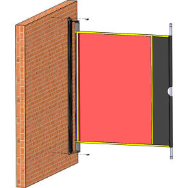 RollTect™ Retractable Weld Screen - 5.5' x 20' Semi Orange Weld Shade