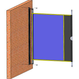 RollTect Retractable Weld Screen - 5.5' x 20' Semi Blue Weld Shade