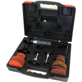 18 Pc. Rear Exhaust Right Angle Air Die Grinder Kit, 1/4" Collet, 20000 RPM