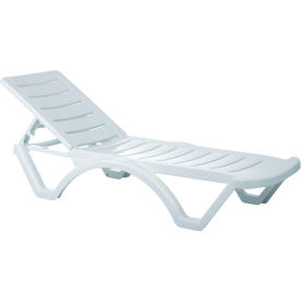 Siesta Aqua Resin Pool Chaise Lounge, White