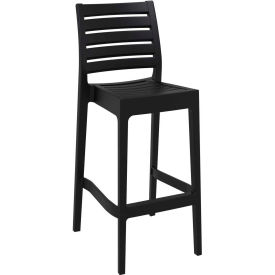 Siesta Ares Resin Outdoor Barstool, Black