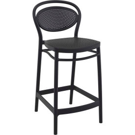Marcel Resin Counter Stool, Black