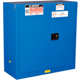 30 Gallon Acid Cabinet, Self-Close, 2 Door, 43"W x 18"D x 44"H, Royal Blue