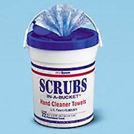 Premoistened Hand Cleaner Towels, 10-1/2 x 12-1/4, 72 Per Bucket